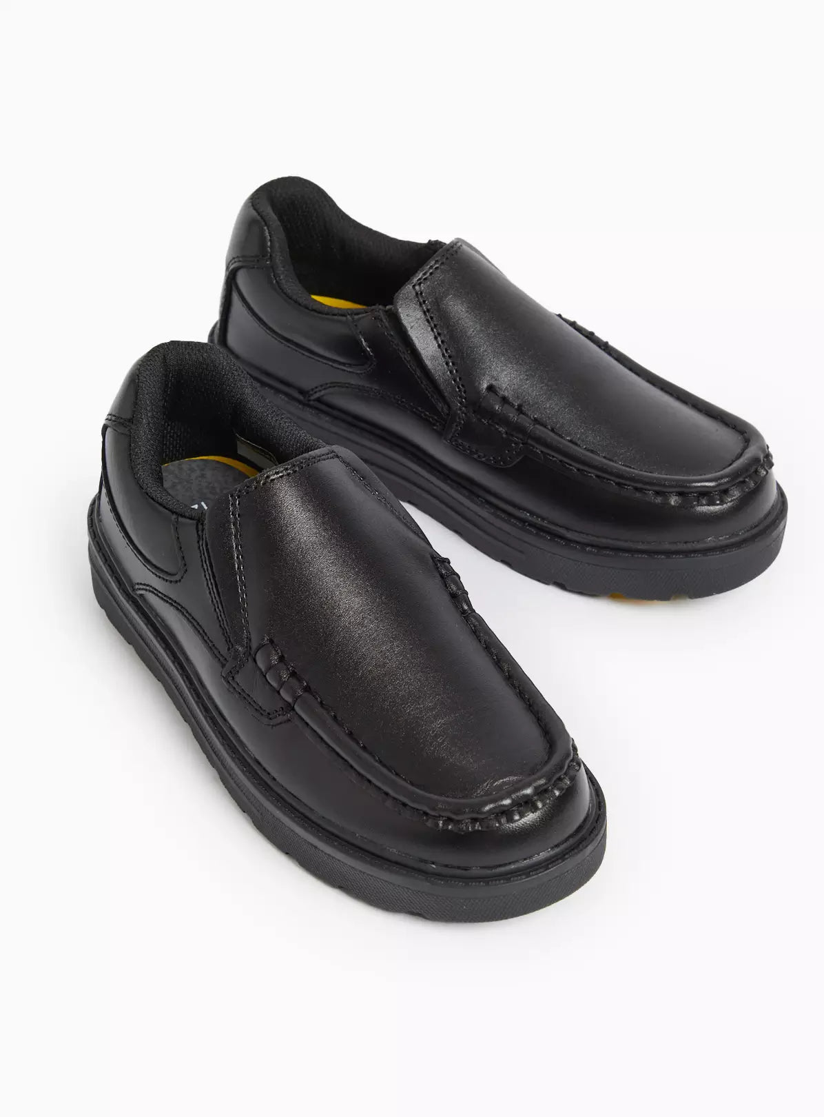 Tu Magic Feet Black Leather Loafer Boys School Shoes