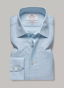 Hawes & Curtis Blue Poplin Extra Slim Mens Shirt