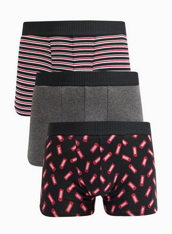 Tu 3 Pack  Stripe & Telephone Box Printed Mens Boxers