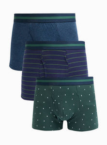 Tu 3 Pack Trees &Stripe Printed Mens Boxers