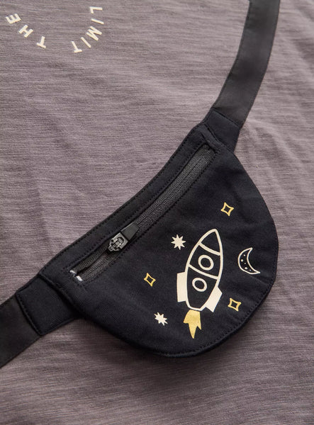Tu Charcoal Grey Rocket Pouch Younger Boys T-Shirt