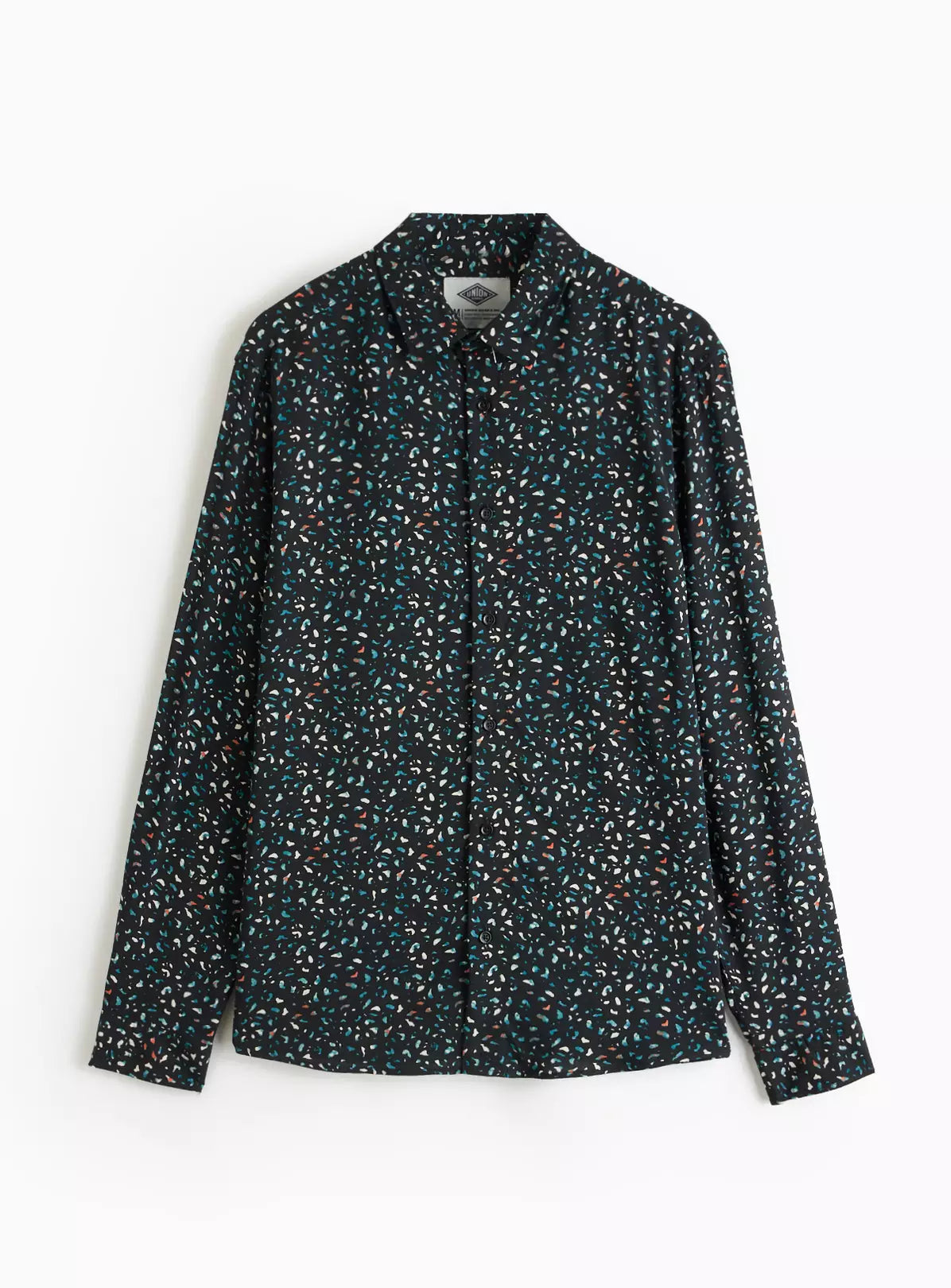 Union Works Black Leopard Printed Mens Shirt