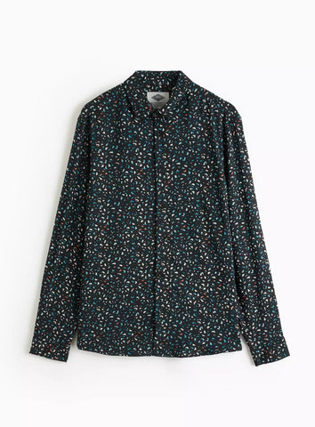 Union Works Black Leopard Printed Mens Shirt