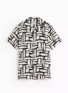 Union Works Monochrome Rectangle Printed Mens Shirt