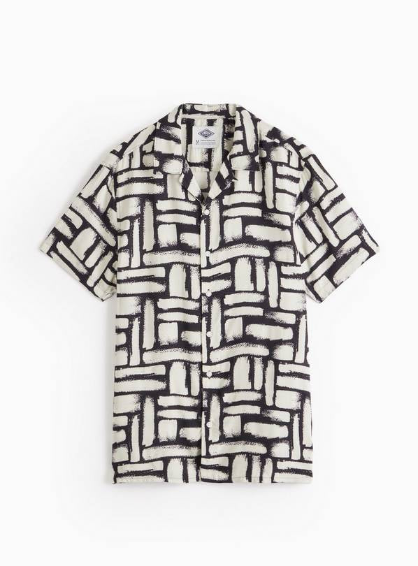 Union Works Monochrome Rectangle Printed Mens Shirt