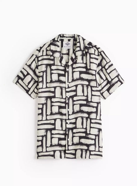 Union Works Monochrome Rectangle Printed Mens Shirt