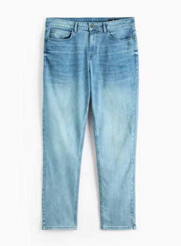 Tu Faded Blue Tinted Denim Slim Fit Mens Jeans