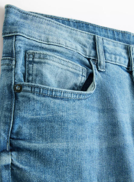 Tu Faded Blue Tinted Denim Slim Fit Mens Jeans