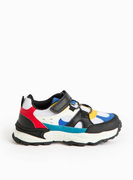 Tu Colour Block Faux Leather  Boys Chunky Trainers