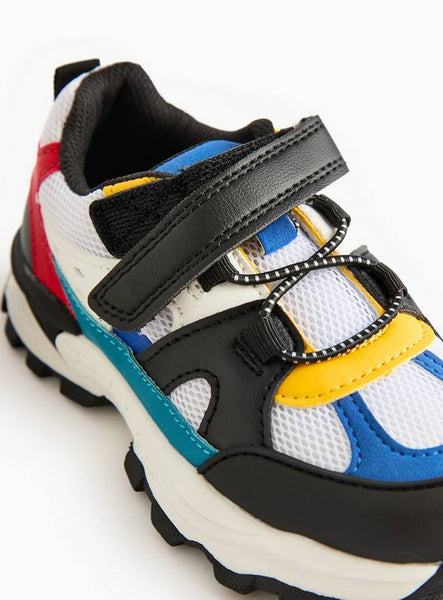 Tu Colour Block Faux Leather  Boys Chunky Trainers