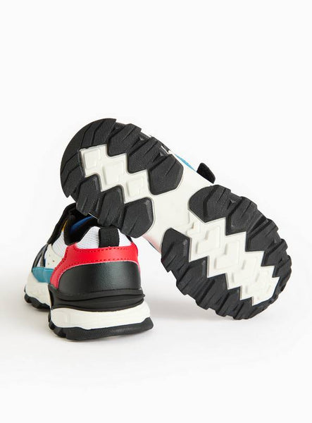 Tu Colour Block Faux Leather  Boys Chunky Trainers