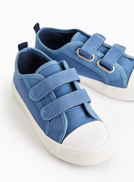 Tu Navy Core Twin Strap Younger Boys Trainers