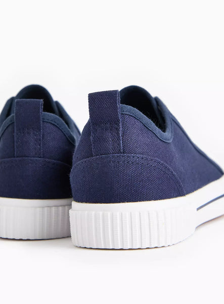 Tu Navy Eyelet Lace Trainers
