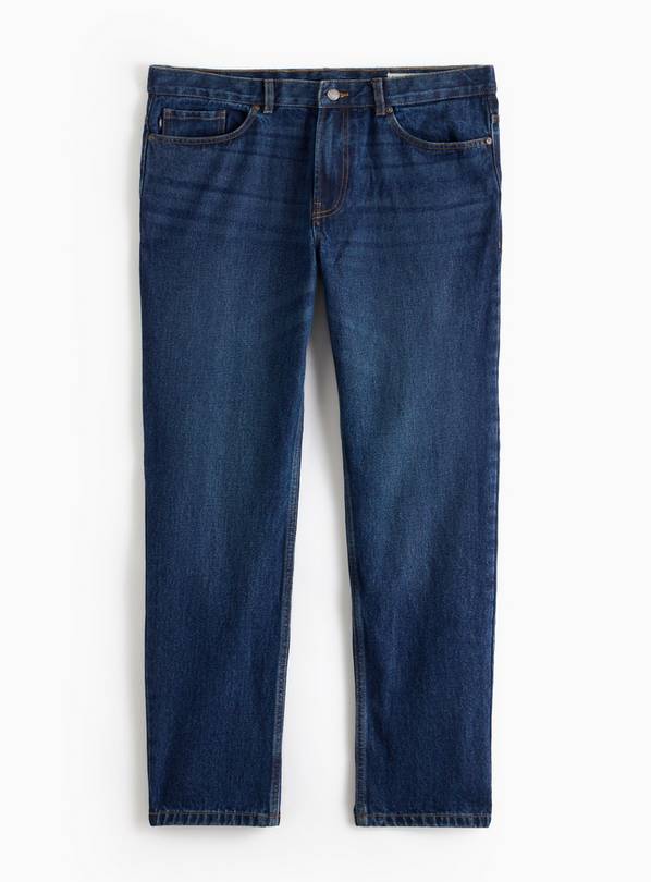 Union Works Dark Rinse Straight Leg Denim Jeans
