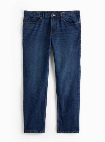 Union Works Dark Rinse Straight Leg Denim Jeans