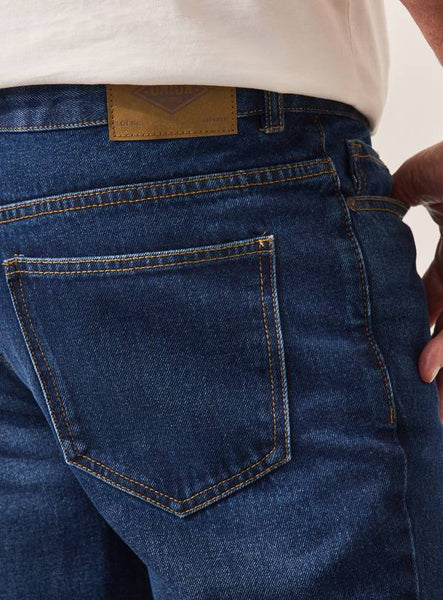 Union Works Dark Rinse Straight Leg Denim Jeans