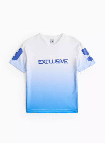 Tu Blue Ombre Exclusive Worldwide Football Older Boys T-Shirt