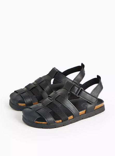 Tu Black Taped Fisherman Boys Sandals