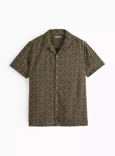 Tu Khaki Printed Viscose Mens Shirt