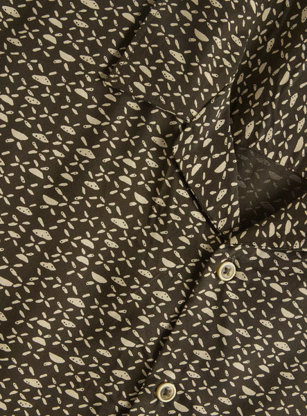 Tu Khaki Printed Viscose Mens Shirt