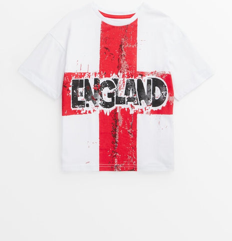 Tu White England Older Boys T-Shirt