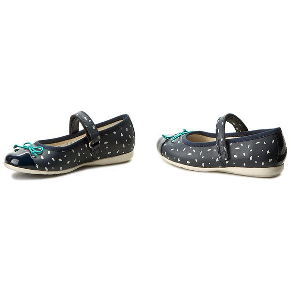 Clarks Dance Mad Navy Mutli Lea Younger Girls Shoes - Stockpoint Apparel Outlet
