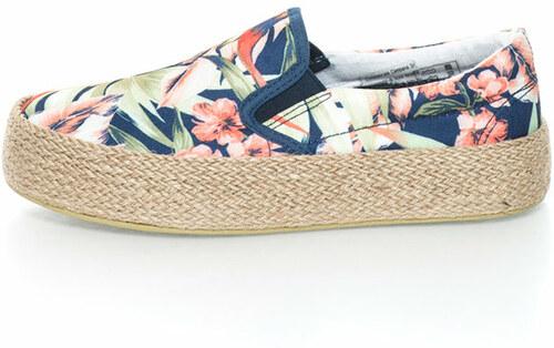 Oms! by Original Marines Girls Multicolored flatform slip-on shoes with floral pattern
