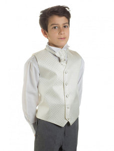 Paisley of London Ivory & Grey Waistcoat Suit 4 Piece Set - Stockpoint Apparel Outlet