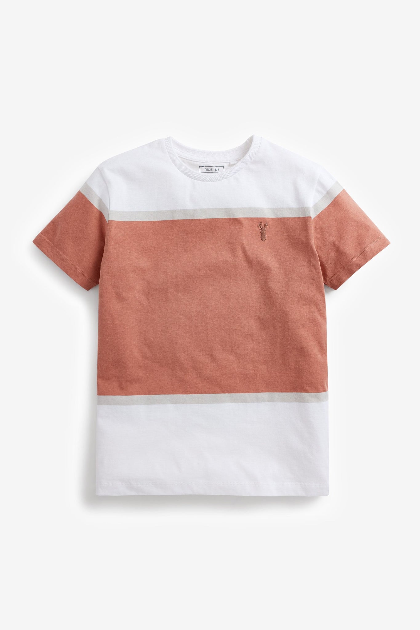 Next Coral Colourblock Older Boys T-Shirt - Stockpoint Apparel Outlet