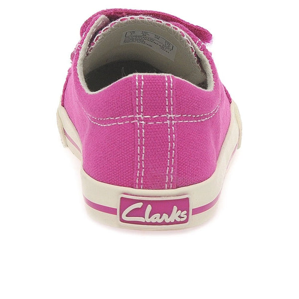 Clarks Gracie Lass Younger Girls Canvas Shoes - Stockpoint Apparel Outlet