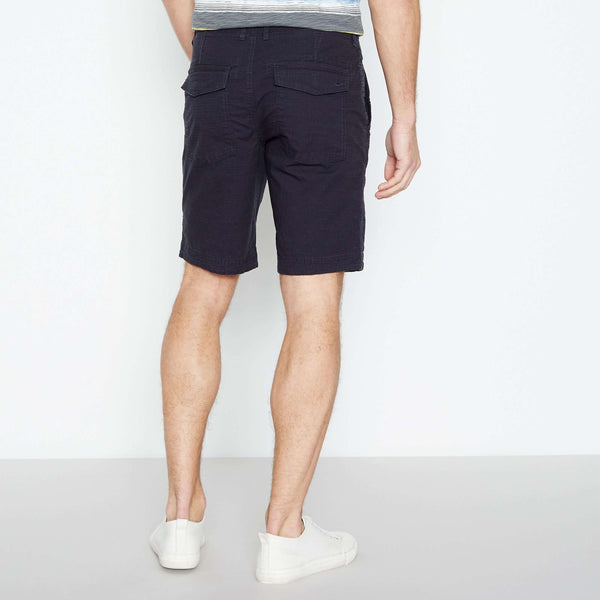 Mantaray Navy Blue Ripstop Cotton Rich Flat Front Mens Shorts - Stockpoint Apparel Outlet