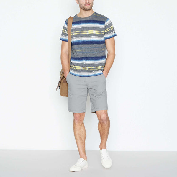 Mantaray Grey Ripstop Cotton Rich Flat Front Mens Shorts - Stockpoint Apparel Outlet