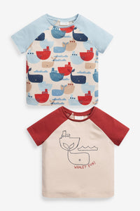 Next 2 Pack Organic Cotton Dinosaur Stretch Baby Boys T-Shirts - Stockpoint Apparel Outlet