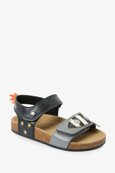 Next Monochrome Corkbed Sandals Younger Boys Sandals - Stockpoint Apparel Outlet