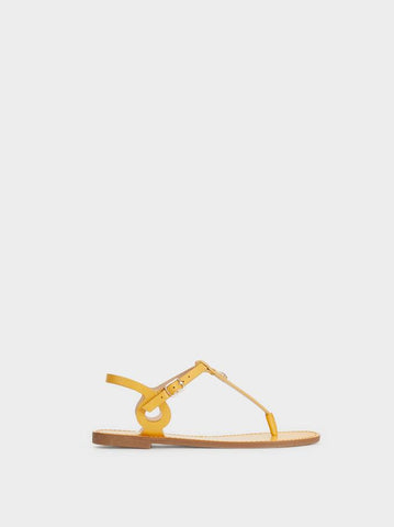 Parfois Tamanho Pineapple Detail Yellow Womens Sandals - Stockpoint Apparel Outlet