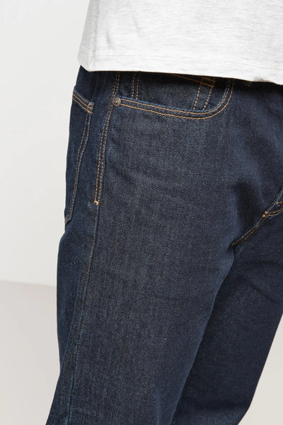 Next Dark Blue Straight Fit Cotton Mens Jeans - Stockpoint Apparel Outlet