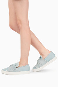 Next Womens Denim Blue Bow Slip-On Skaters