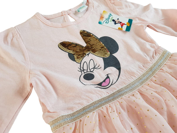 Disney Minnie Mouse Long Sleeve Baby Girls Dress - Stockpoint Apparel Outlet