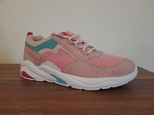 George Pink Multi Mesh Older Girls Trainers - Stockpoint Apparel Outlet