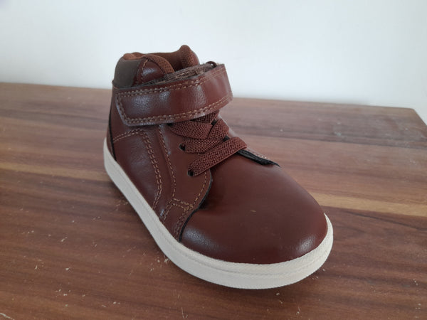 Mothercare Brown Leather Younger Boys Hitops - Stockpoint Apparel Outlet