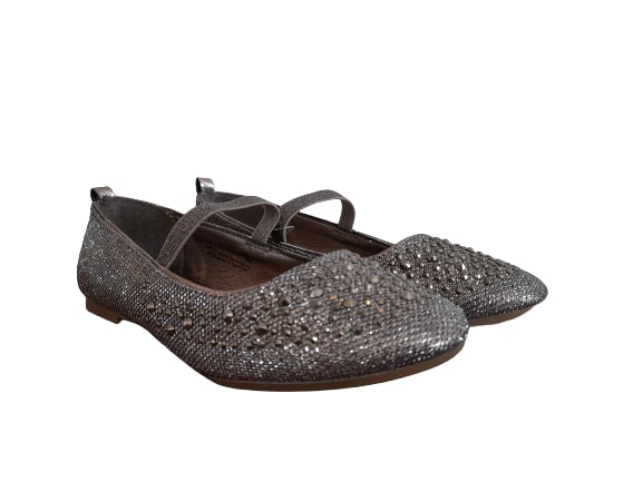 F&F Embellished Stone Older Girls Party Shoes - Stockpoint Apparel Outlet
