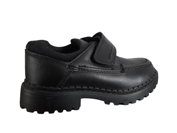 F&F Black Sturdy Boys School Shoes - Stockpoint Apparel Outlet
