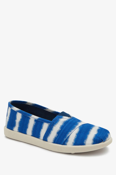 Next Blue Tie Dye Slip-On Canvas Girls Pumps - Stockpoint Apparel Outlet
