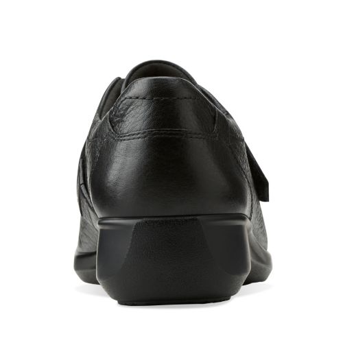 Clarks Gael Bombay Black Tumbled Leather Womens Shoes - Stockpoint Apparel Outlet