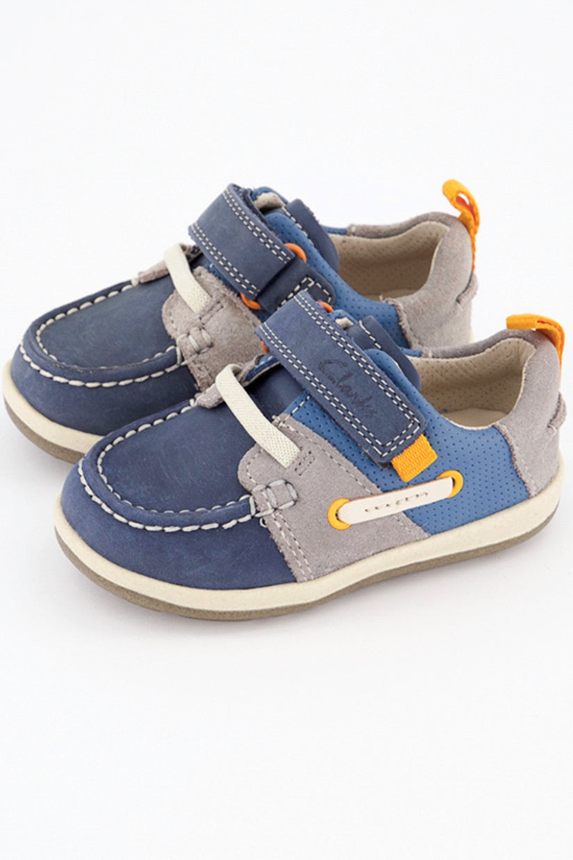 Clarks Softly Boat Younger Boys Shoes - Stockpoint Apparel Outlet
