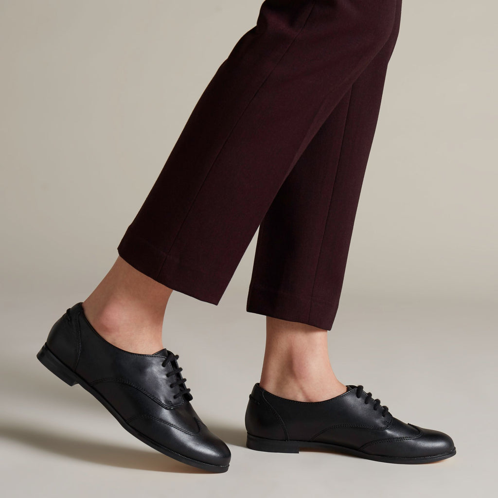 Clarks Andora Trick Leather Womens Girls Shoes Stockpoint