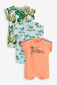 Next 3 Pack Appliqué Baby Boys Rompers - Stockpoint Apparel Outlet
