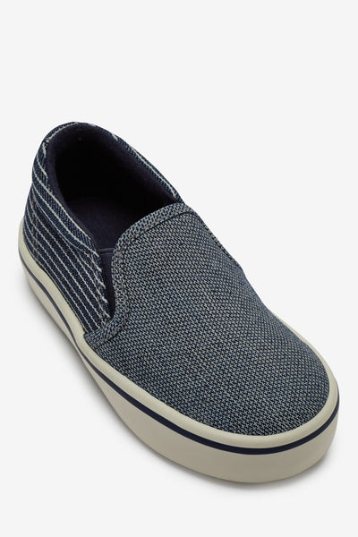 Next Navy Chambray Slip-On Younger Boys Shoes - Stockpoint Apparel Outlet