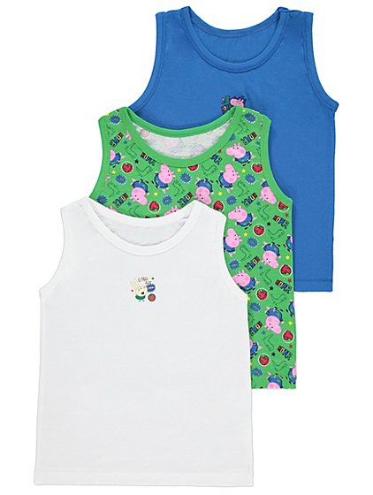 George 3 Pack Peppa Pig George Vests - Stockpoint Apparel Outlet