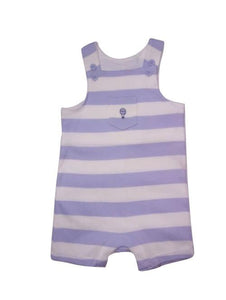 Purple/White Striped Romper - Stockpoint Apparel Outlet